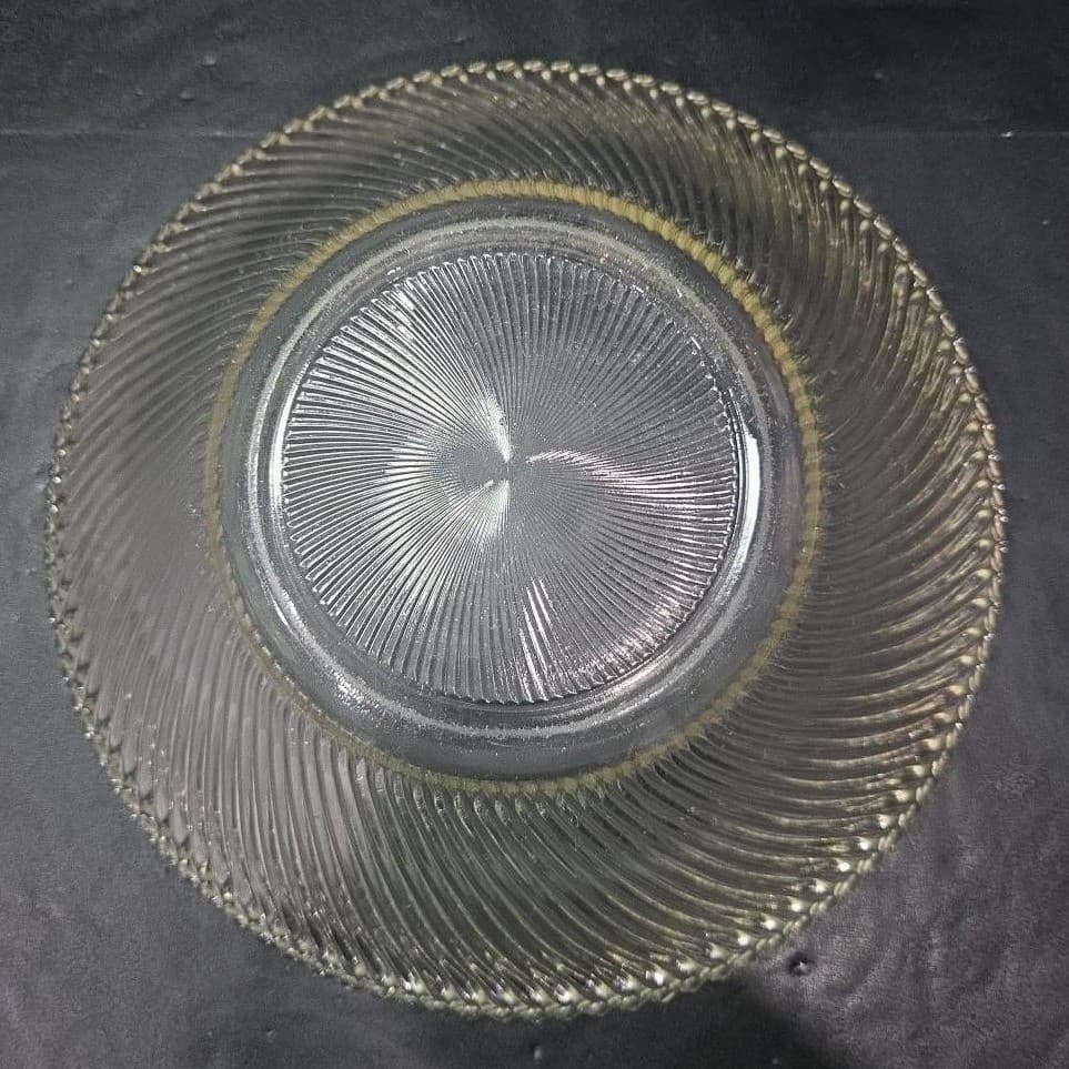 Federal Glass Diana Clear Crystal Dish, Vintage Flared Fruit Bowl, Centerpiece - Thumbnail 7