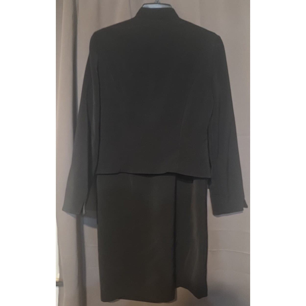 Positive Attitude 2 Piece Dress Jacket Set, Black Floral Embroidered, Size 6 - Thumbnail 5