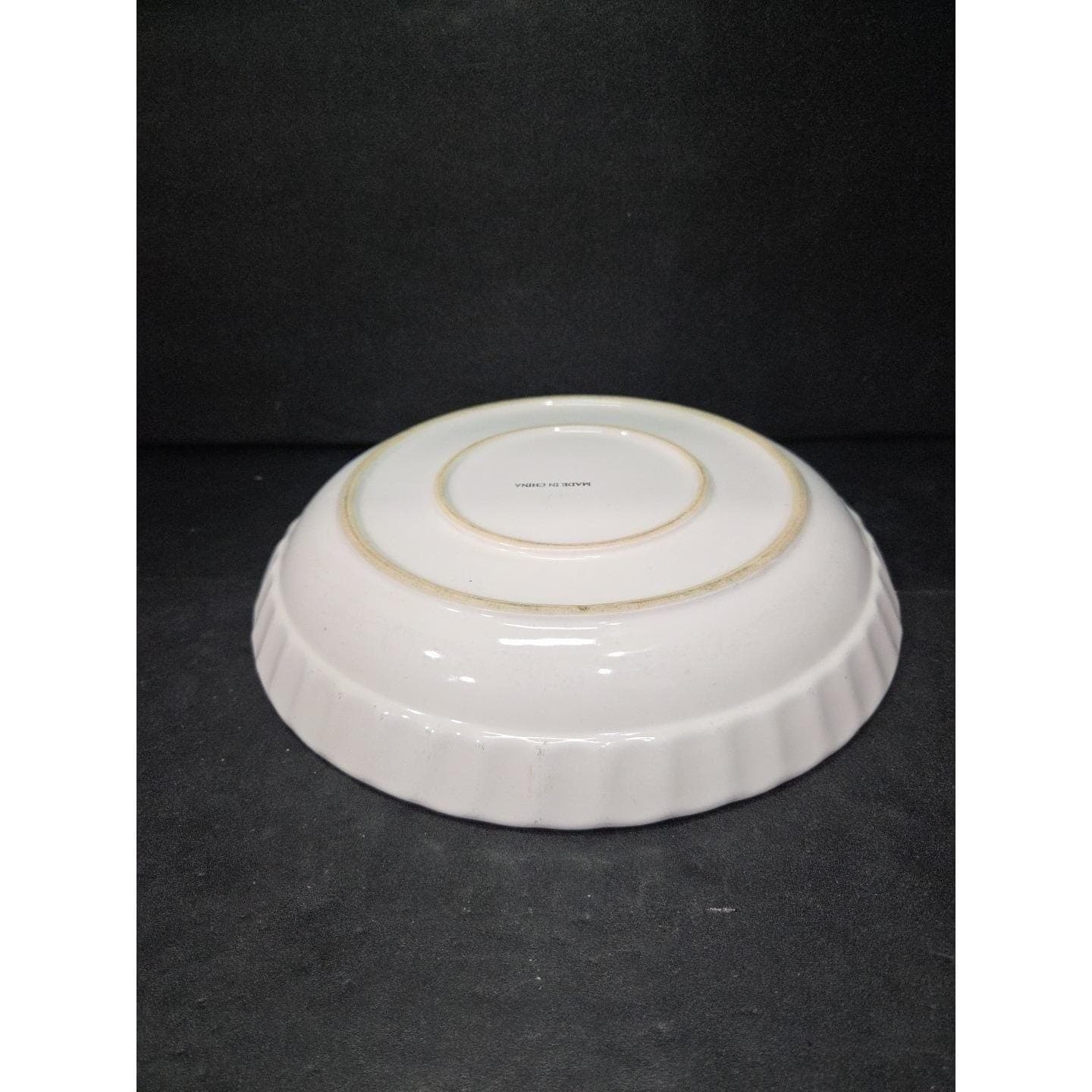 Blue Round Ribbed Ceramic Quiche Pie Baking Dish, Vintage Ovenware, Bakeware - Thumbnail 7