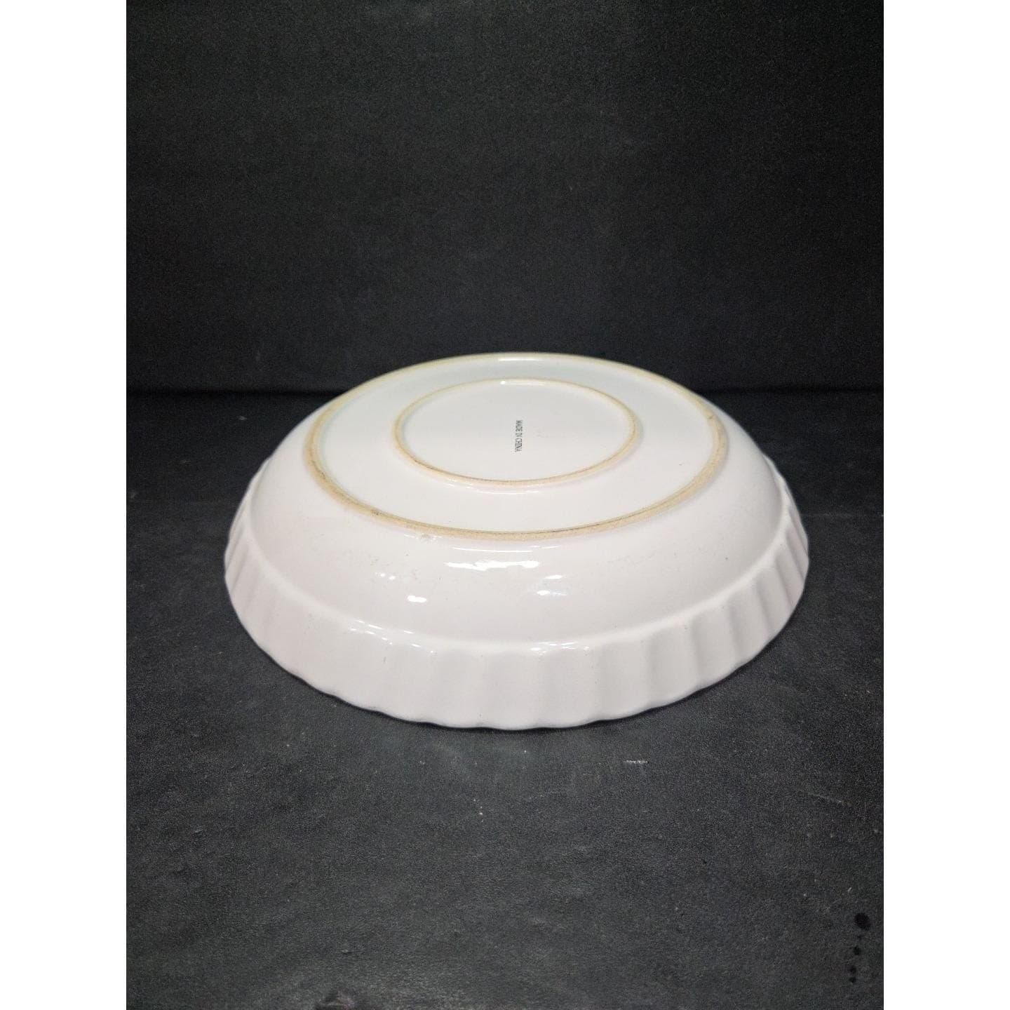 Blue Round Ribbed Ceramic Quiche Pie Baking Dish, Vintage Ovenware, Bakeware - Thumbnail 6