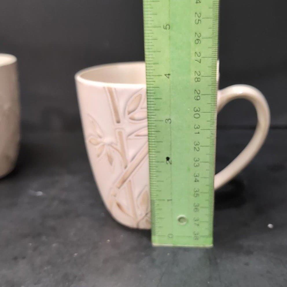 Florida Marketplace Bamboo Design Coffee Cups, Set Of 4, Vintage Mugs, Drinkware - Thumbnail 9