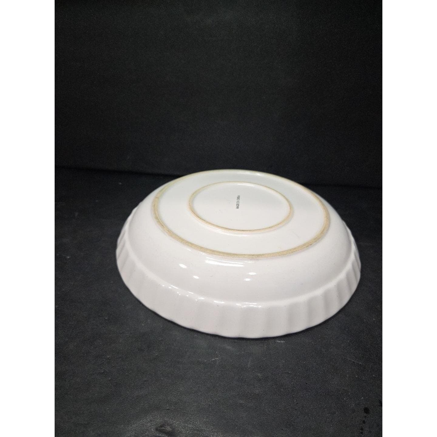 Blue Round Ribbed Ceramic Quiche Pie Baking Dish, Vintage Ovenware, Bakeware - Thumbnail 8