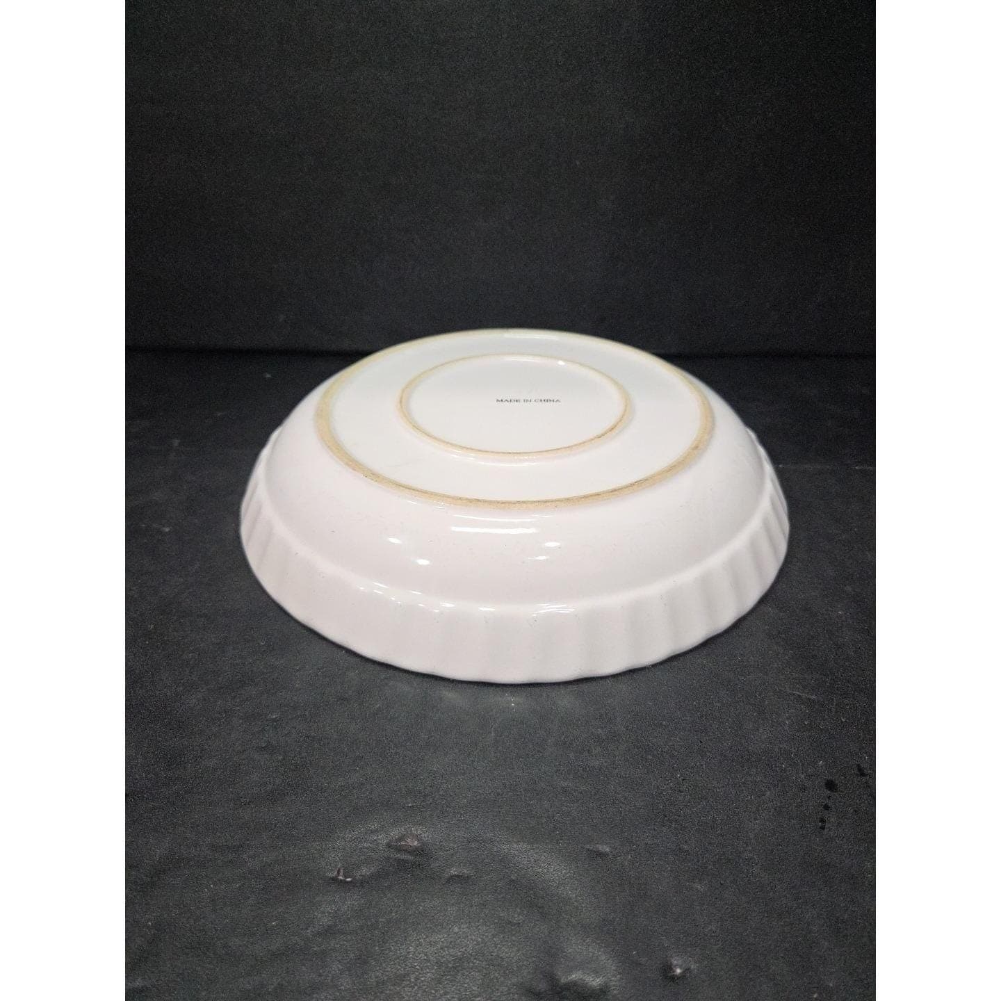 Blue Round Ribbed Ceramic Quiche Pie Baking Dish, Vintage Ovenware, Bakeware - Thumbnail 5