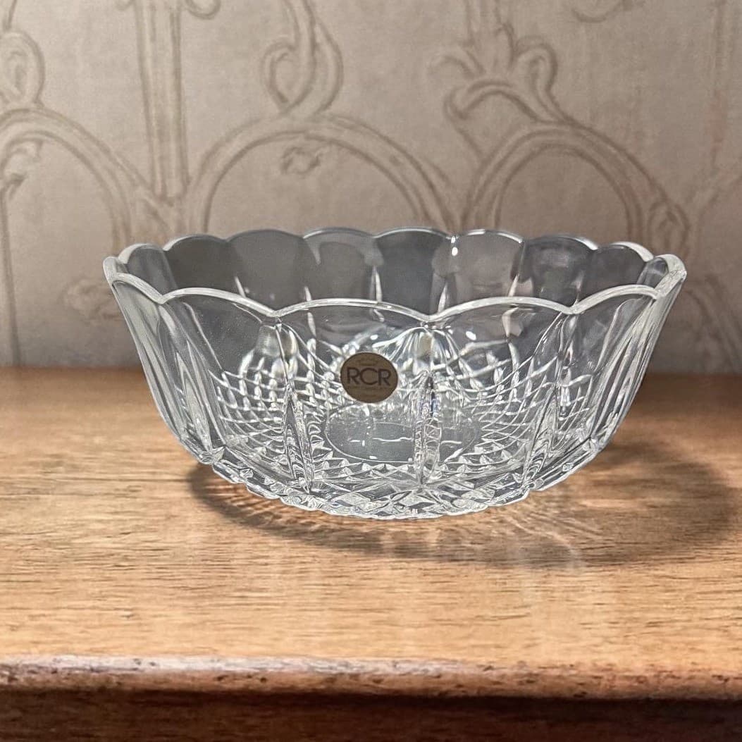 RCR Lead Crystal Bowl, Vintage Opera Collection Dish, Replacement Centerpiece