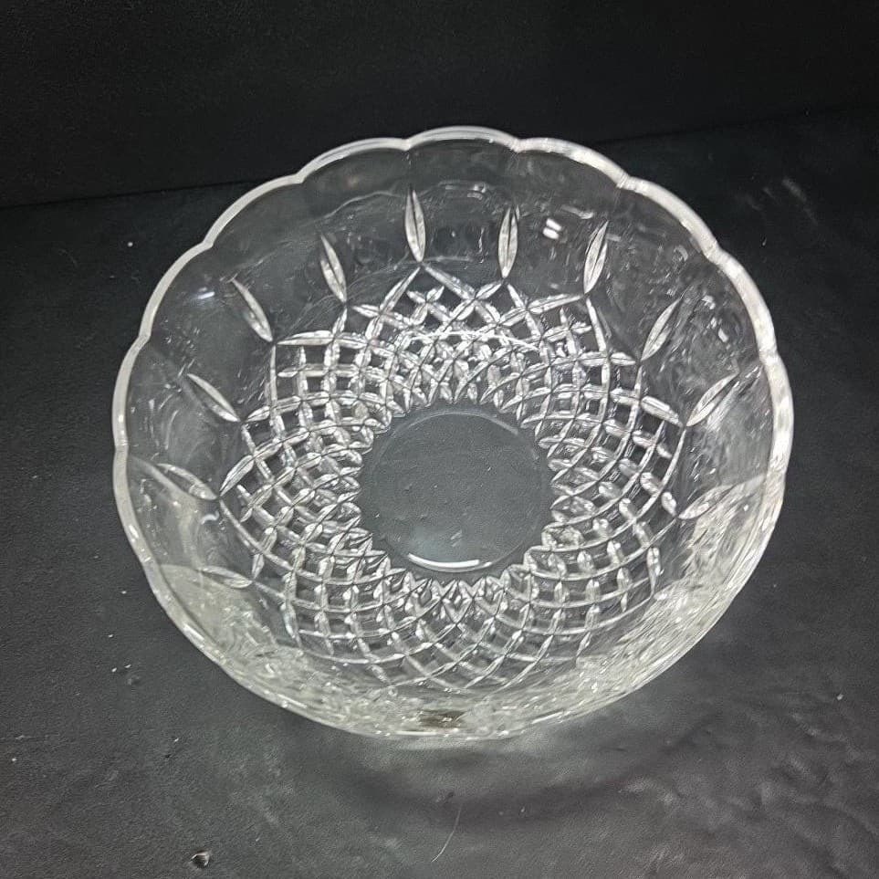 RCR Lead Crystal Bowl, Vintage Opera Collection Dish, Replacement Centerpiece - Thumbnail 3