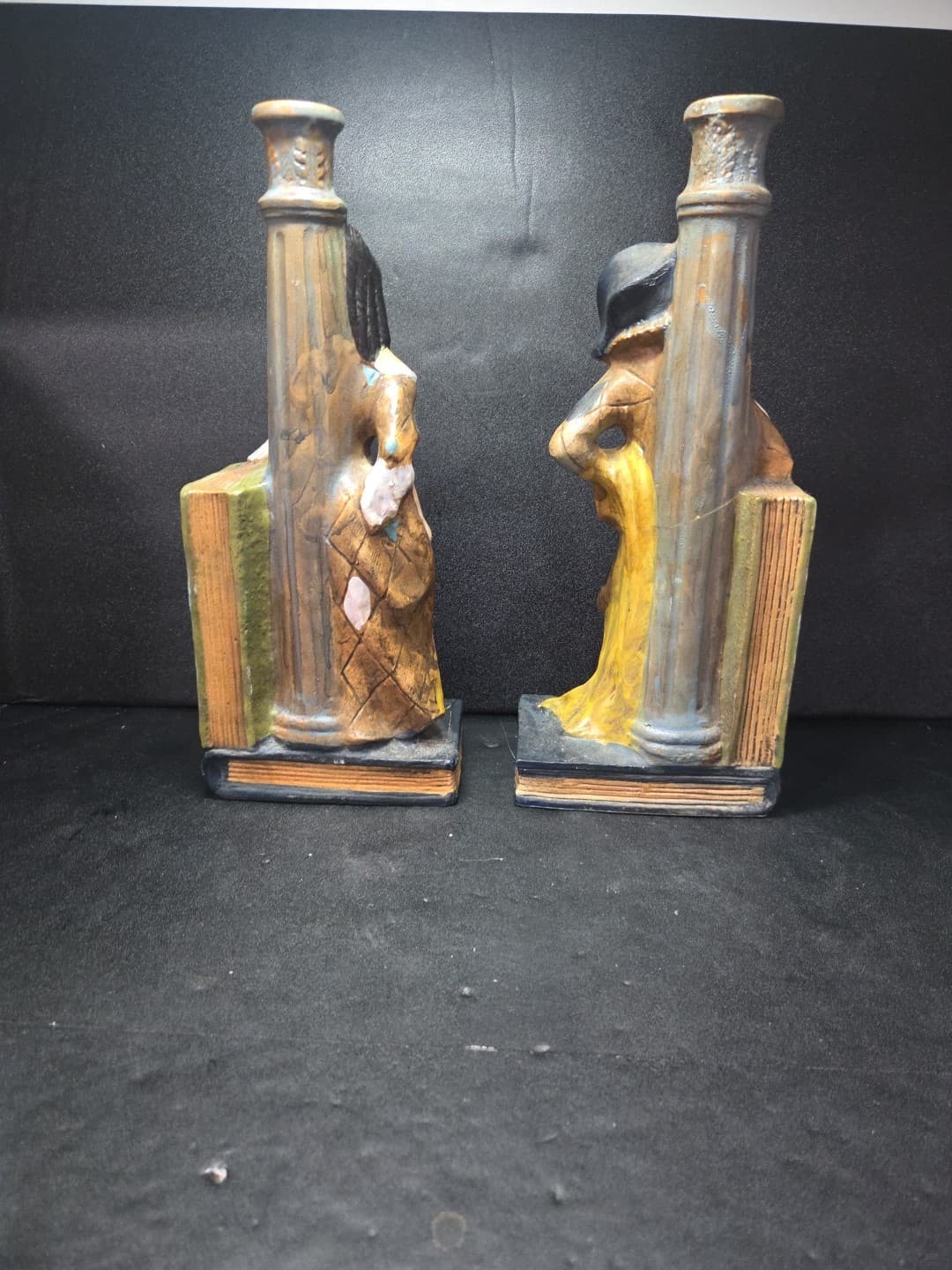 Harlequin Mask Mardi Gras Decanters, Bookend Gimignano Borghini, Lacrima Christi - Thumbnail 3