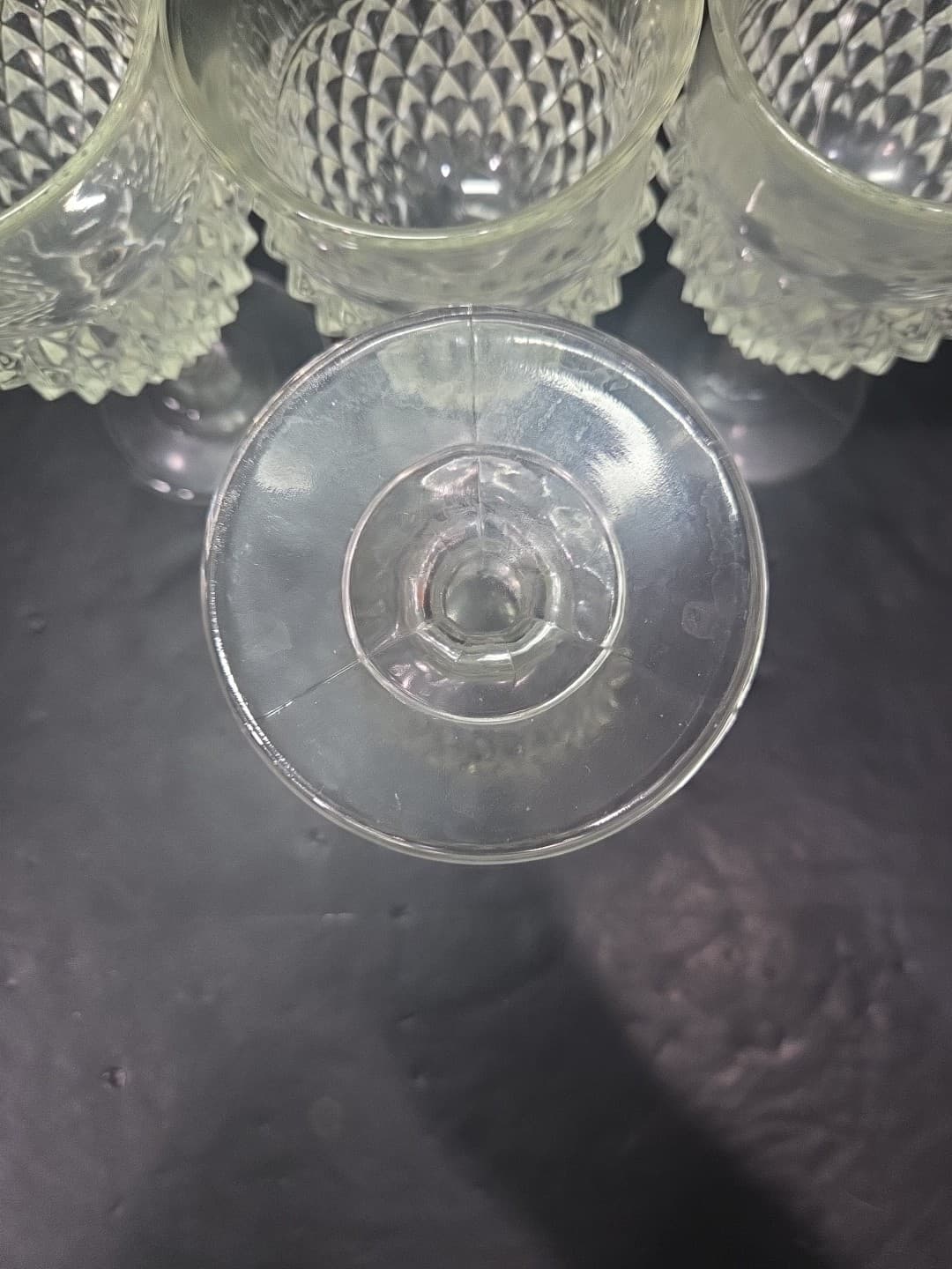 Indiana Glass Diamond Point Wine Glasses, Clear Set of 4, Drinkware, Bar Glasses - Thumbnail 7