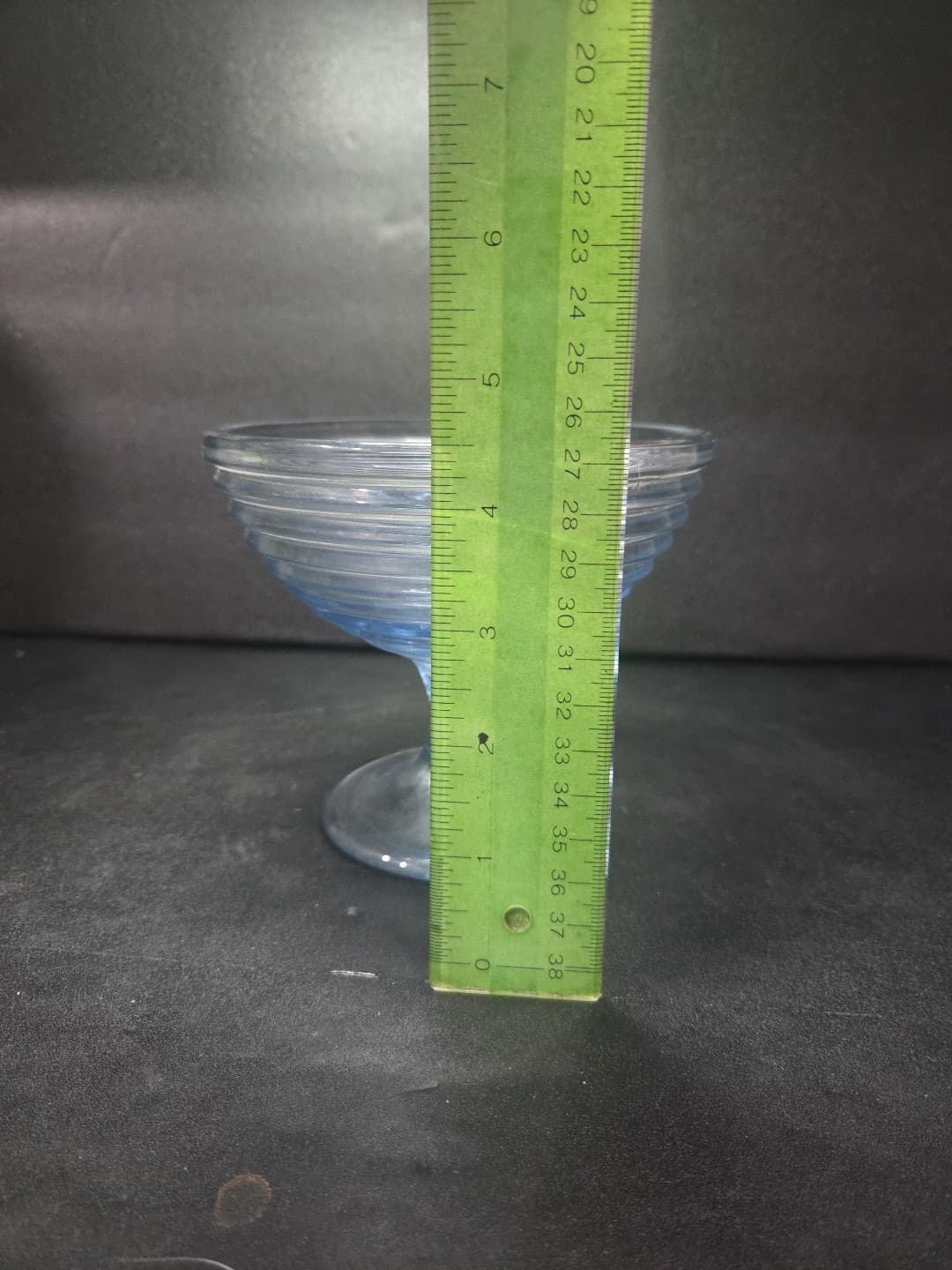 Anchor Hocking Park Avenue Dessert Bowl, Vtg Aqua Blue Glassware, Footed Bowl - Thumbnail 8