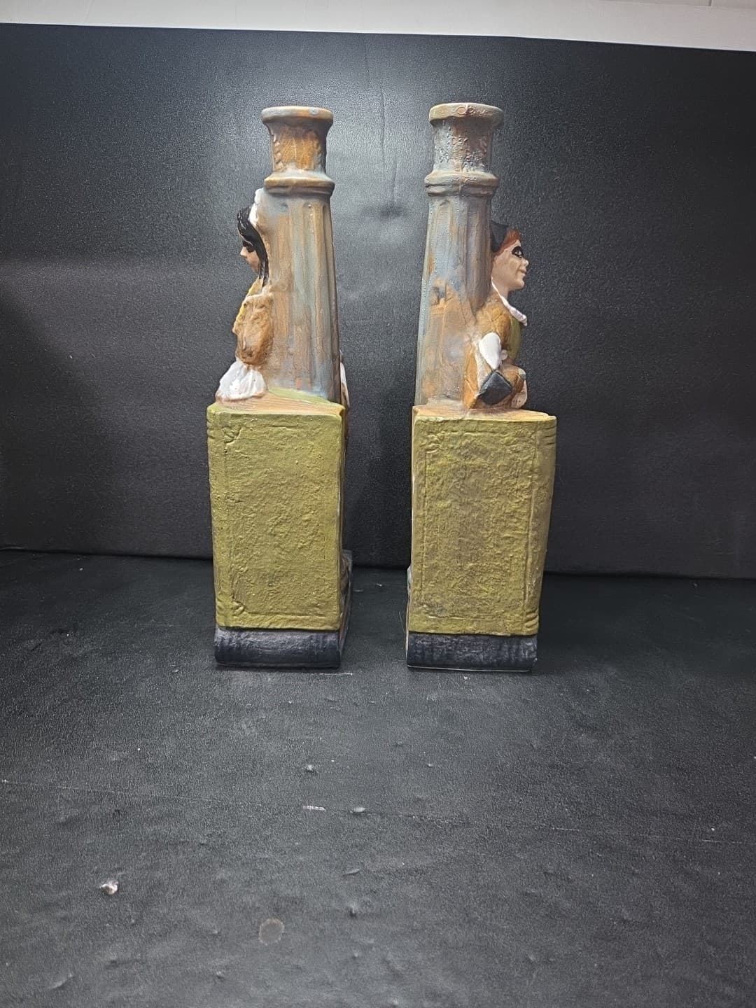 Harlequin Mask Mardi Gras Decanters, Bookend Gimignano Borghini, Lacrima Christi - Thumbnail 2