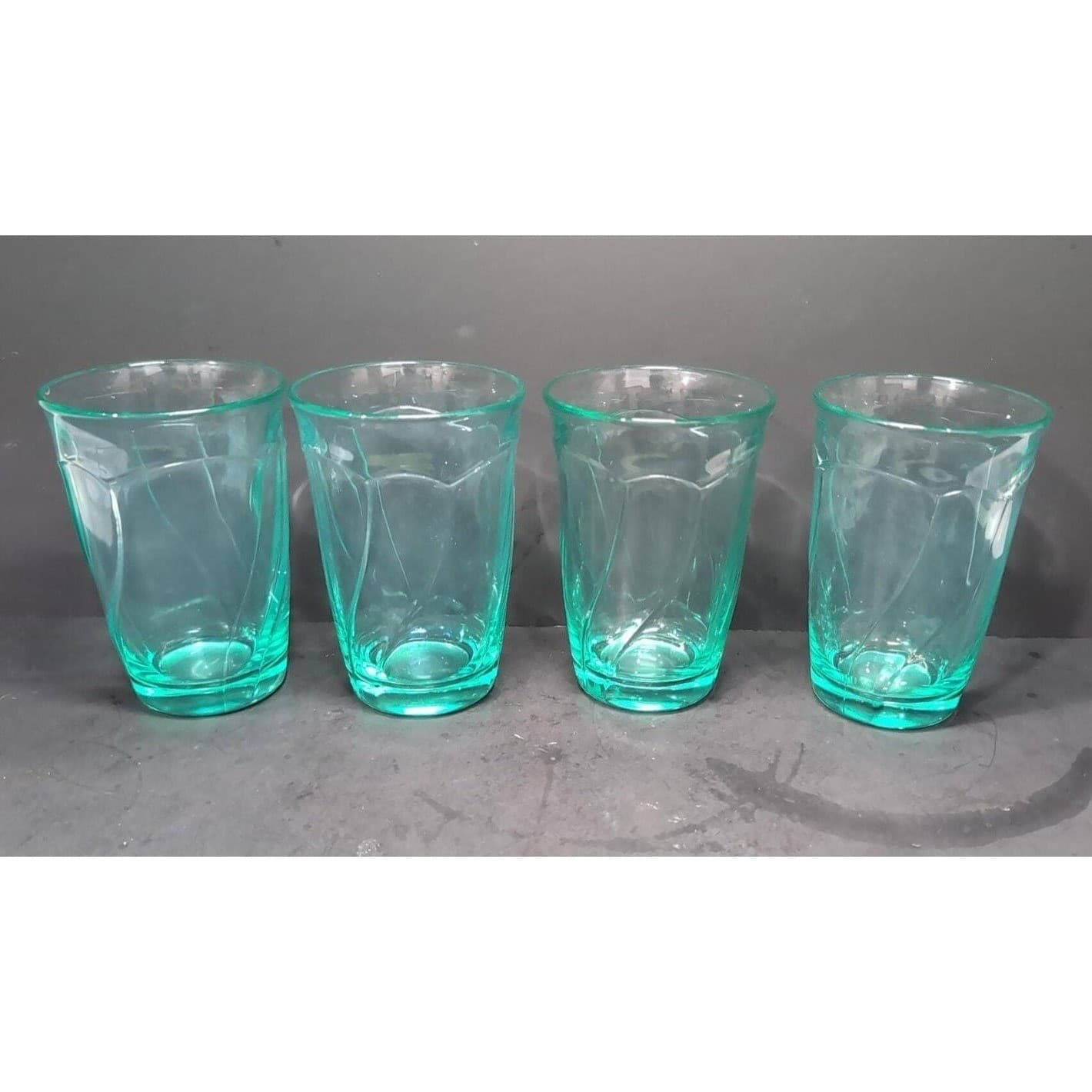 Noritake Sweet Swirl Aqua Highball Tumblers, Set Of 4, Vintage Drinking Glasses - Thumbnail 3