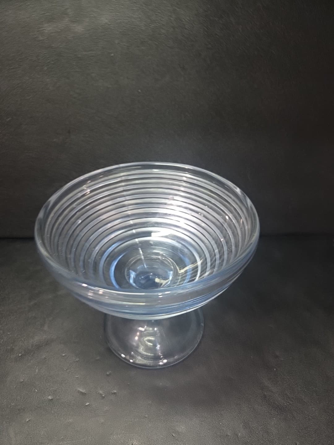 Anchor Hocking Park Avenue Dessert Bowl, Vtg Aqua Blue Glassware, Footed Bowl - Thumbnail 5