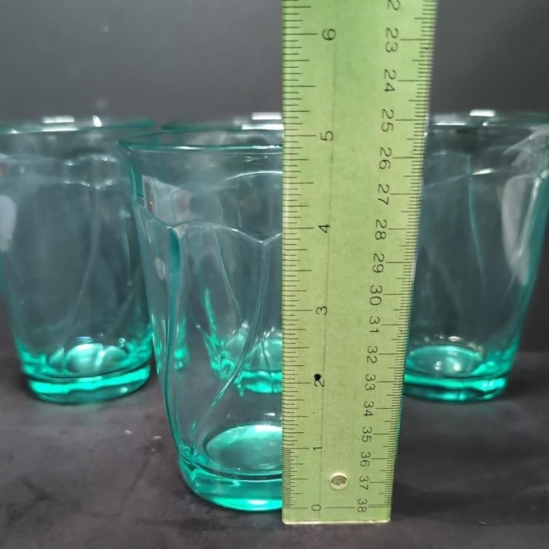 Noritake Sweet Swirl Aqua Highball Tumblers, Set Of 4, Vintage Drinking Glasses - Thumbnail 6