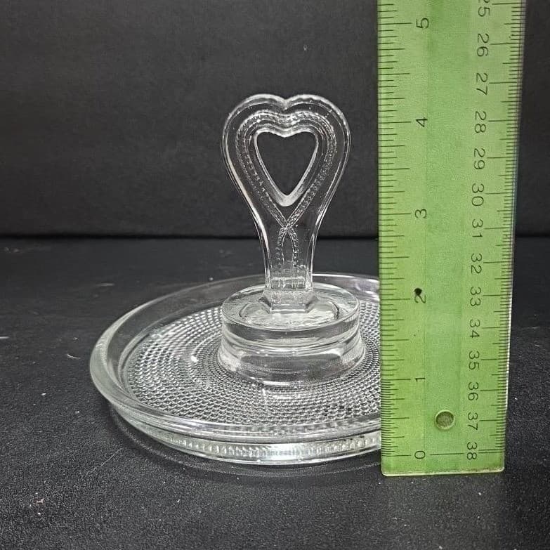 Duncan & Miller Crystal Sweetmeat Dish, Vintage Tear Drop Design, Heart Handle - Thumbnail 8