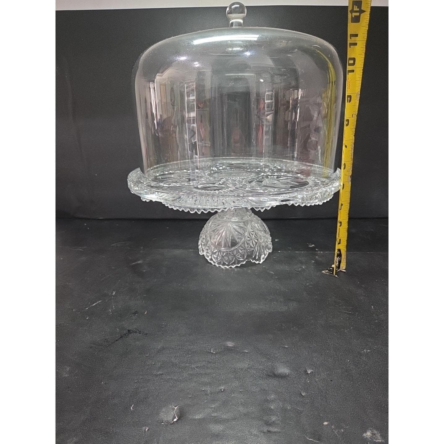 Hofbauer Byrds German Crystal Pedestal Cake Stand, Non-Original Lid, Serve Ware - Thumbnail 10