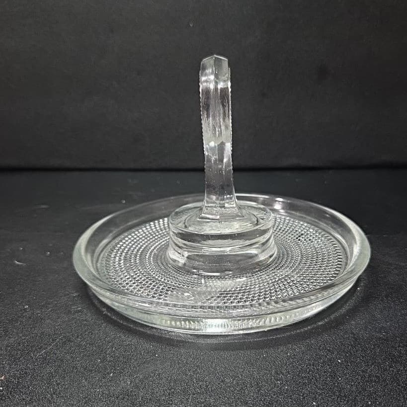Duncan & Miller Crystal Sweetmeat Dish, Vintage Tear Drop Design, Heart Handle - Thumbnail 5
