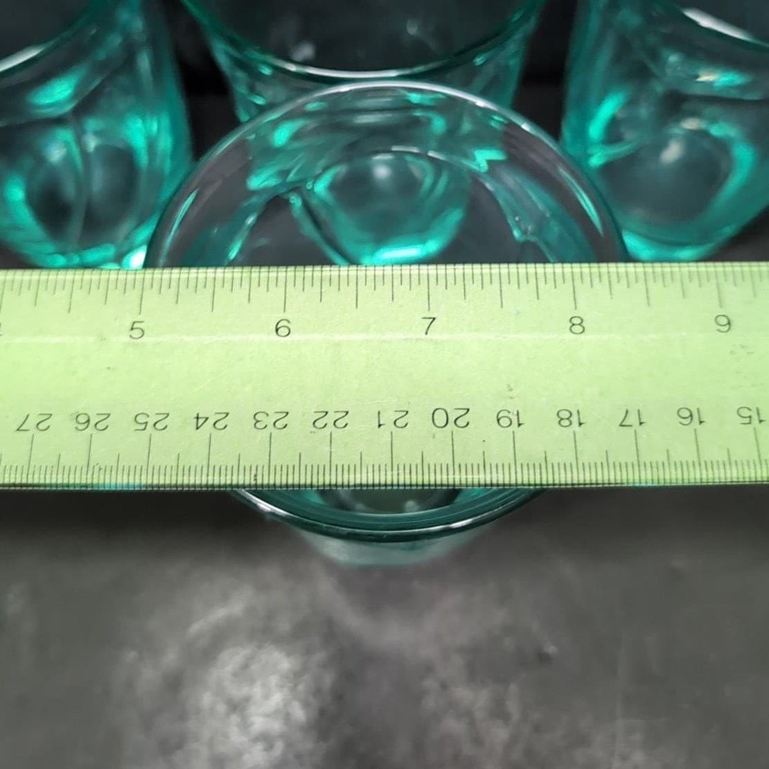 Noritake Sweet Swirl Aqua Highball Tumblers, Set Of 4, Vintage Drinking Glasses - Thumbnail 7