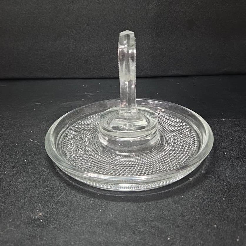 Duncan & Miller Crystal Sweetmeat Dish, Vintage Tear Drop Design, Heart Handle - Thumbnail 3