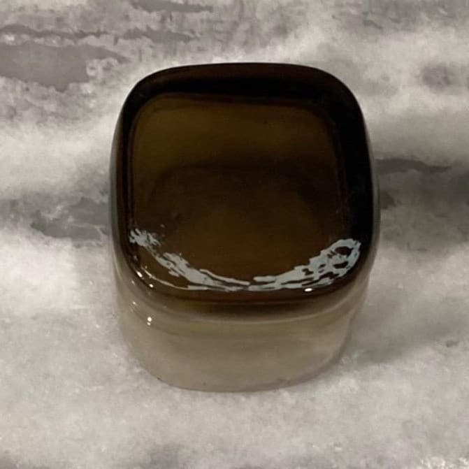 Libbey Carrington Brown Rock Glasses, Set of 3, Vintage Square Base, Drinkware - Thumbnail 5