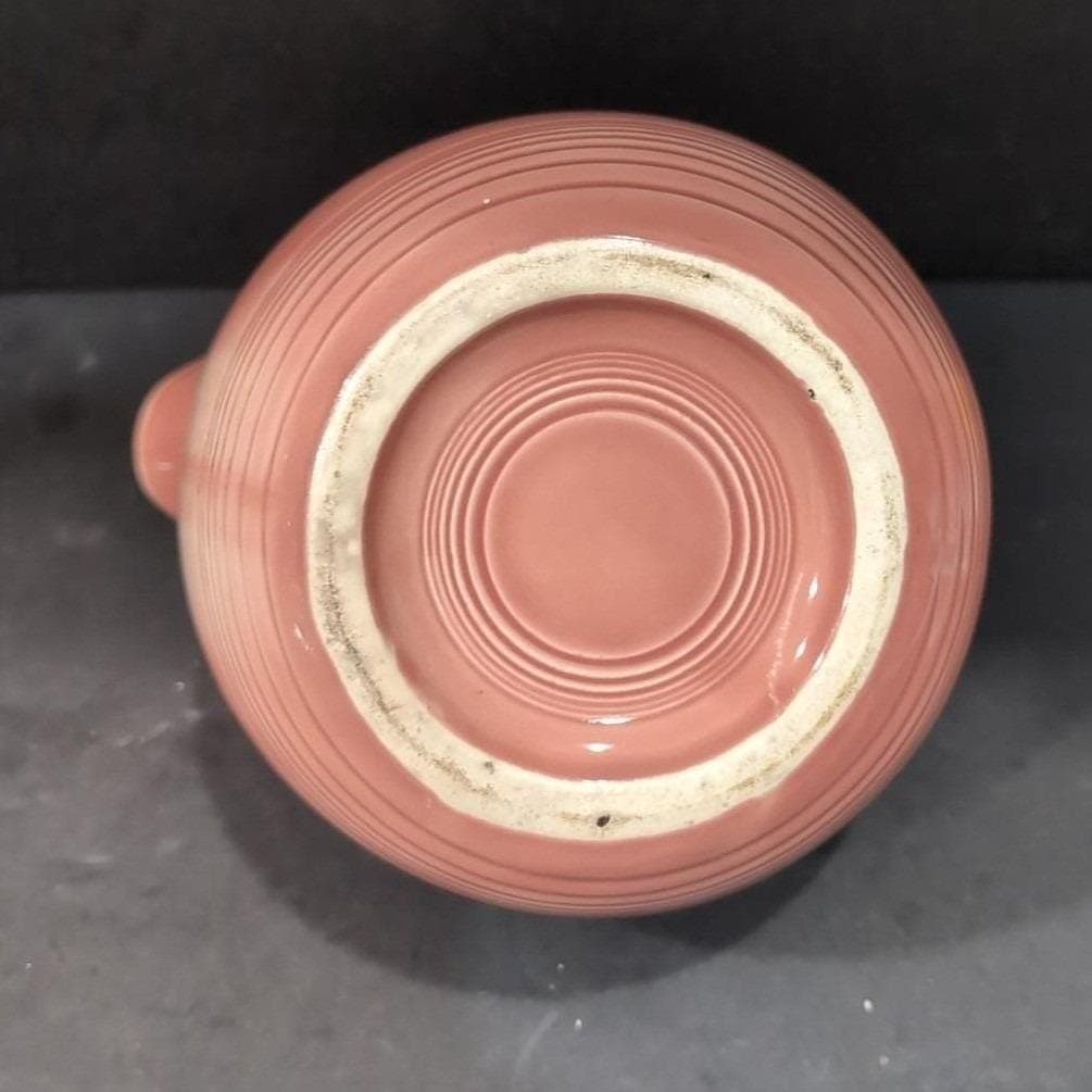 Homer Laughlin Harlequin Rose Pitcher, Vintage Pink Mauve Art Deco Water Jug - Thumbnail 4