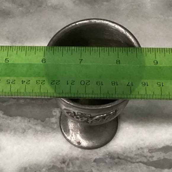 Pewter "Enjoy Coca-Cola" Footed Cups, Set of 2, Vintage Goblets, Replacement - Thumbnail 7