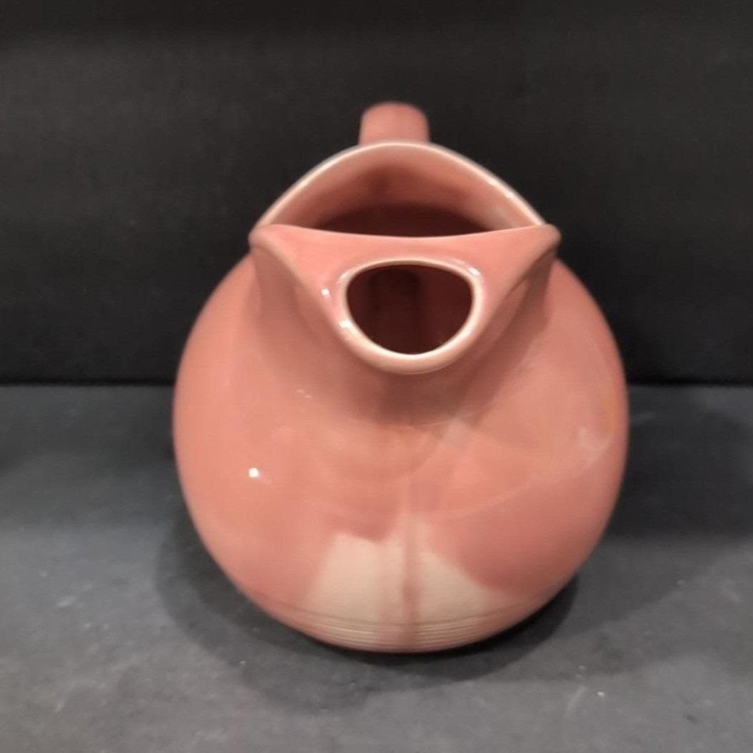 Homer Laughlin Harlequin Rose Pitcher, Vintage Pink Mauve Art Deco Water Jug - Thumbnail 8