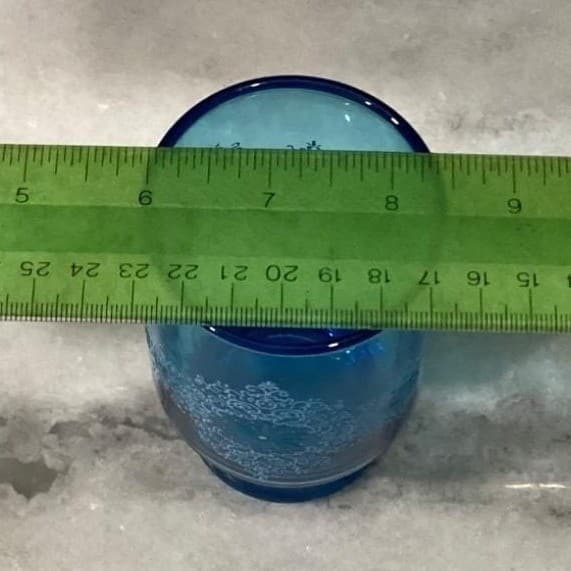 Anchor Hocking Chateau Pattern Tumblers, Set of 4, Vintage Turquoise Glasses - Thumbnail 7