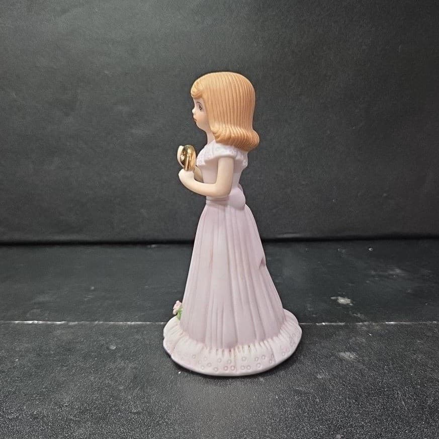Enesco Growing Up Birthday Girls Age 9 Figurine, Vintage Mantel Decor Statue - Thumbnail 3