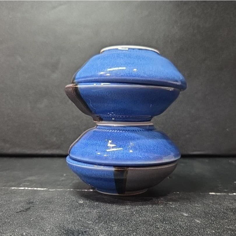 Kafuh Japan Sauce Dishes, Set of 4, Blue and Silver Dipping Bowls, Replacement - Thumbnail 7
