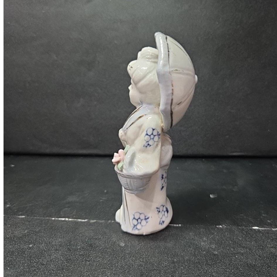Lady Geisha With Umbrella Porcelain Figurine, Vintage 6" Replacement Statue - Thumbnail 7