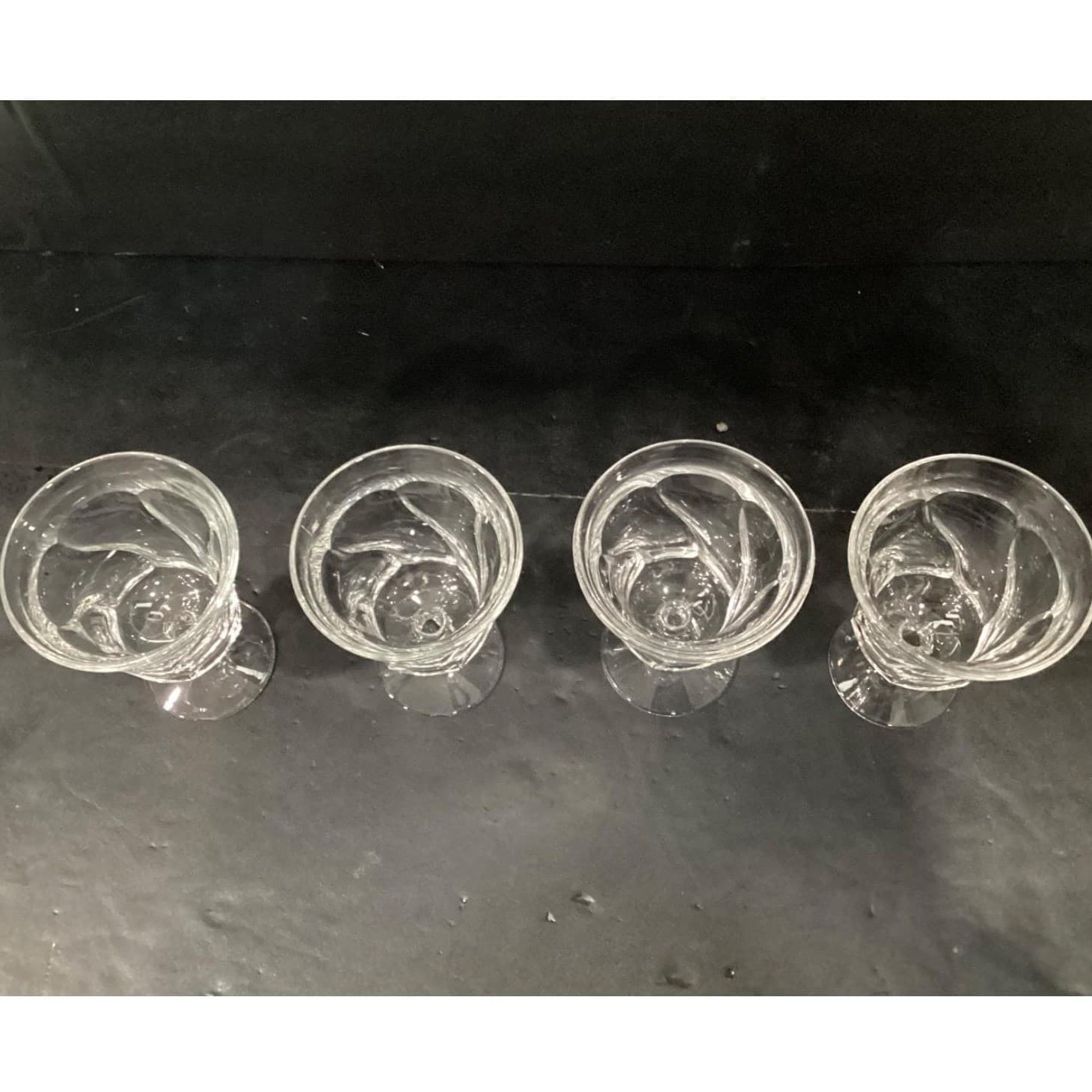 Fostoria Jamestown Clear Water Goblets, Set of 4, Vintage Stemware, Drinkware - Thumbnail 4
