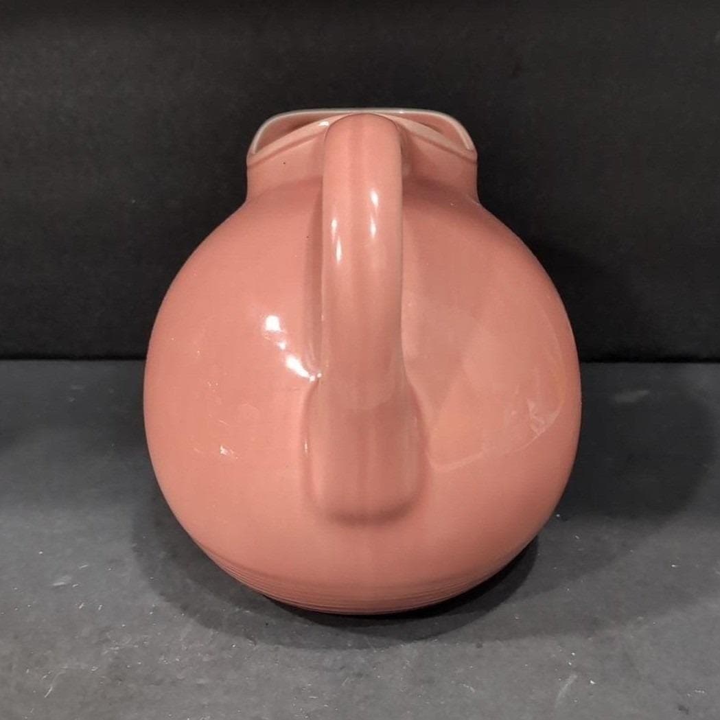 Homer Laughlin Harlequin Rose Pitcher, Vintage Pink Mauve Art Deco Water Jug - Thumbnail 10