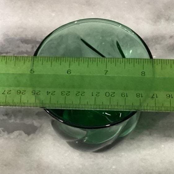 Anchor Hocking Emerald Green Lowball Tumblers, Set of 2, Vintage Rocks Glasses - Thumbnail 8