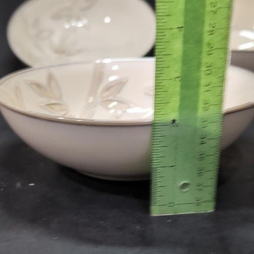 Florida Marketplace Bamboo Design Cereal Bowls, Set of 4, Vintage Dinnerware - Thumbnail 6