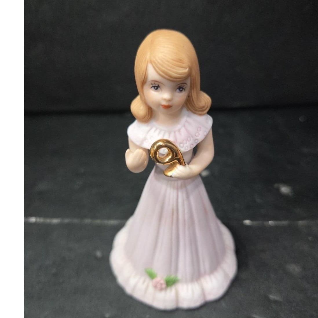 Enesco Growing Up Birthday Girls Age 9 Figurine, Vintage Mantel Decor Statue - Thumbnail 6