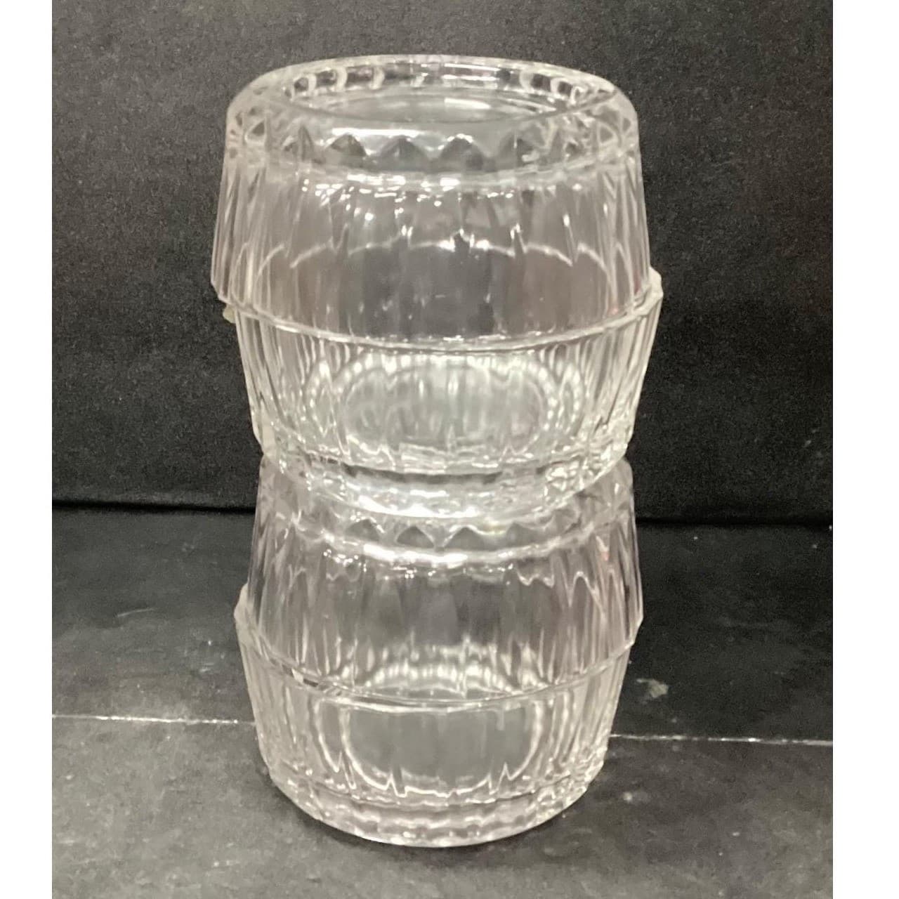 Pasabache Clear Cut Glass Dessert Bowls, Set of 4, Vintage Turkish Dinnerware - Thumbnail 8