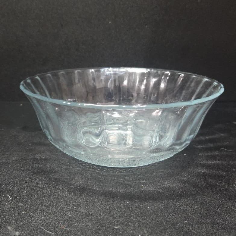 Kig Malaysia Diamond Cut Glass Bowl, Vintage Fleur De Lis Pattern, Centerpiece - Thumbnail 8