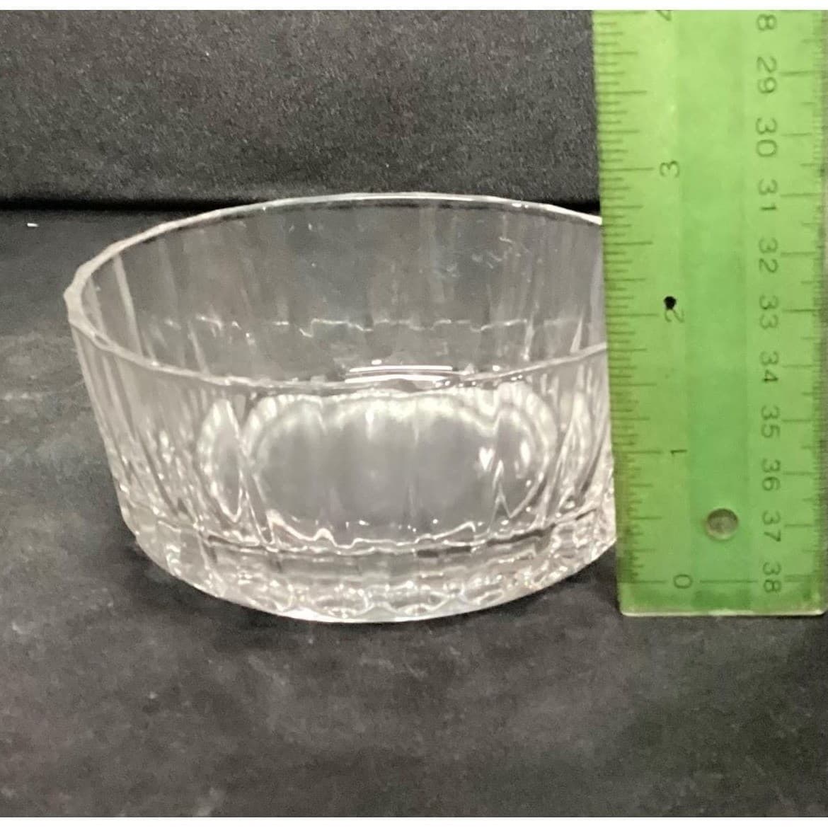 Pasabache Clear Cut Glass Dessert Bowls, Set of 4, Vintage Turkish Dinnerware - Thumbnail 7