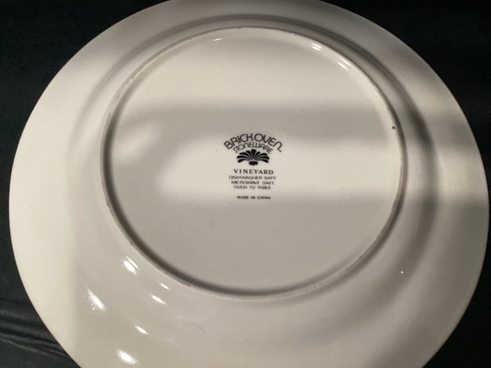 Vintage Brick Oven Stoneware Vineyard Dinner Plates 10.75” Blue Floral Farmhouse - Thumbnail 4