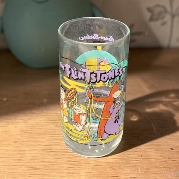 Hanna-Barbera The Flintstones First 30 Years Tumbler, Vintage Collectible Glass
