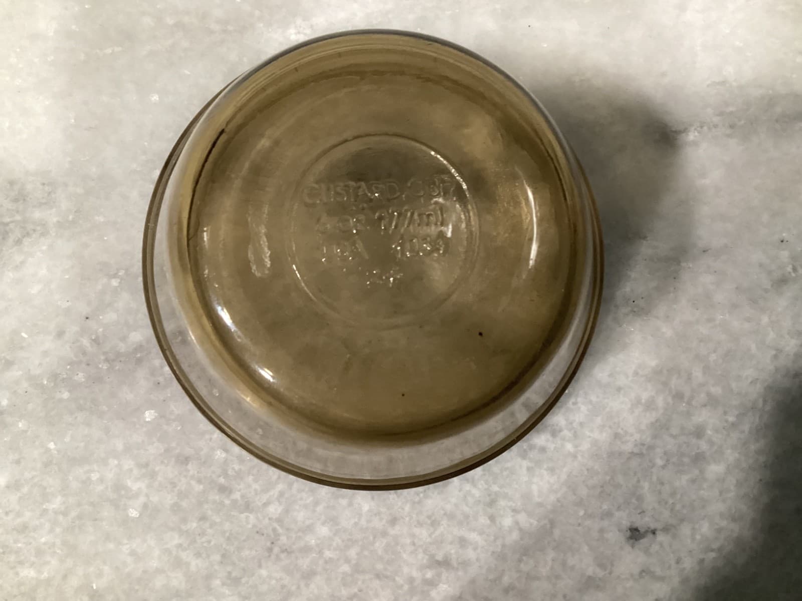 Anchor Hocking Vintage Custard Cups 6 oz #1034 Smoked Brown Tan Glass Lot Of 3 - Thumbnail 5