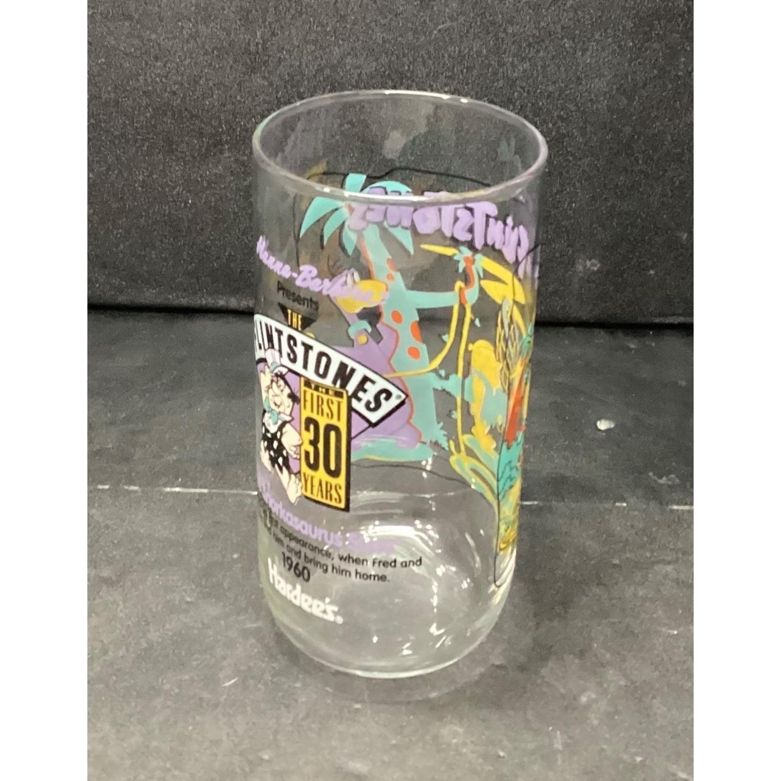 Hanna-Barbera The Flintstones First 30 Years Tumbler, Vintage Collectible Glass - Thumbnail 4