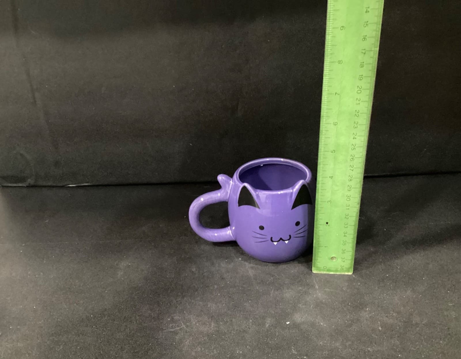 Vampire Kitty Mug 12 Ounce Ceramic Cup Dishwasher Safe Deep Purple Color - Thumbnail 6