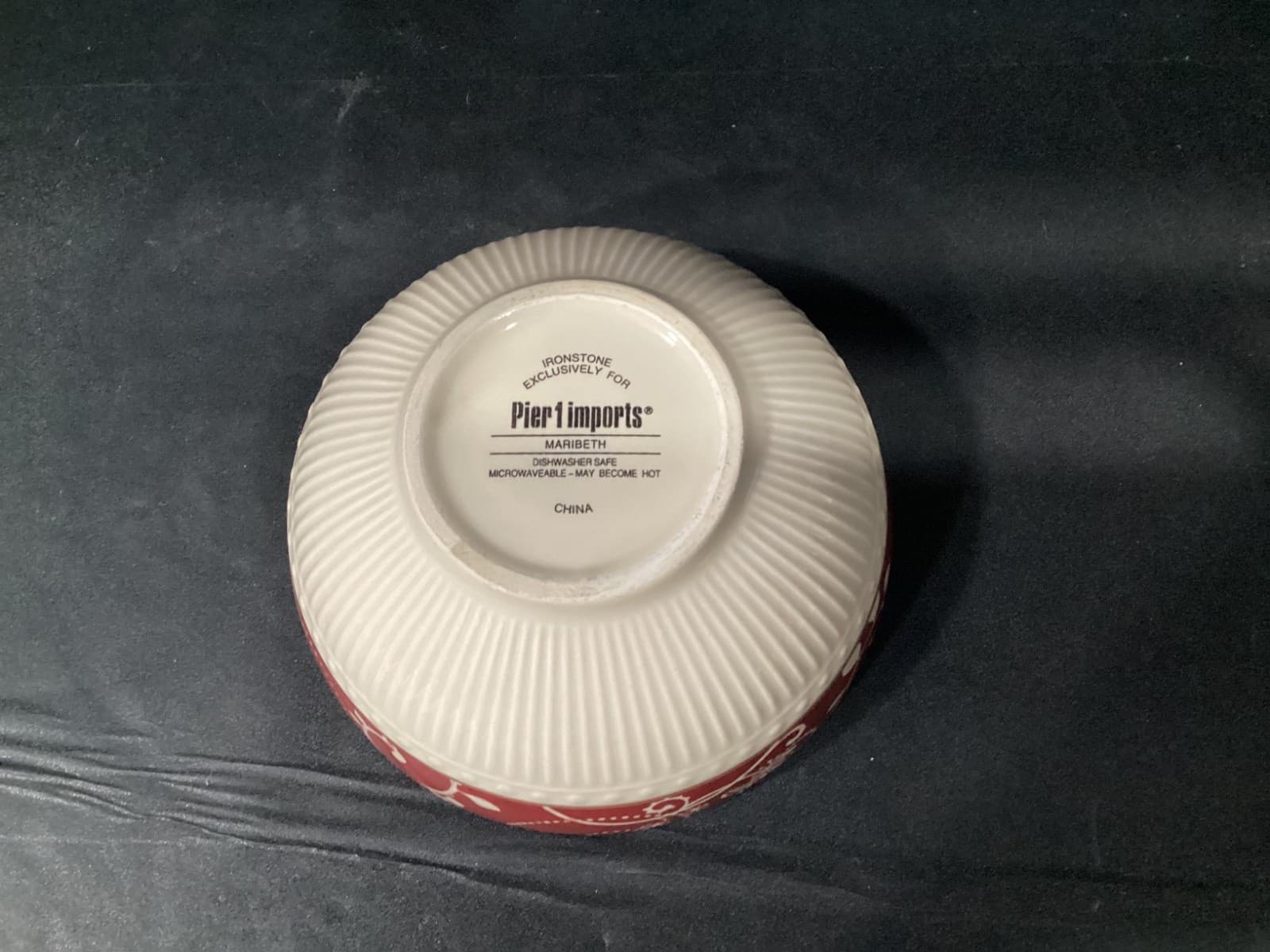Pier 1 MARIBETH Soup/Cereal bowls 6" Ironstone Set Of 2 - Thumbnail 5