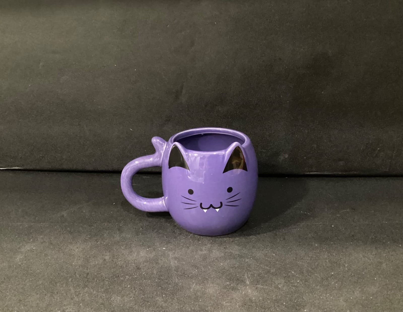 Vampire Kitty Mug 12 Ounce Ceramic Cup Dishwasher Safe Deep Purple Color - Thumbnail 8