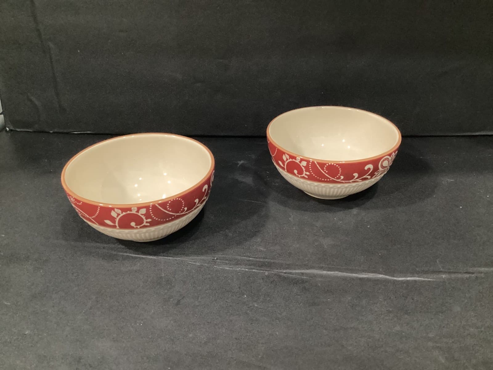 Pier 1 MARIBETH Soup/Cereal bowls 6" Ironstone Set Of 2 - Thumbnail 2