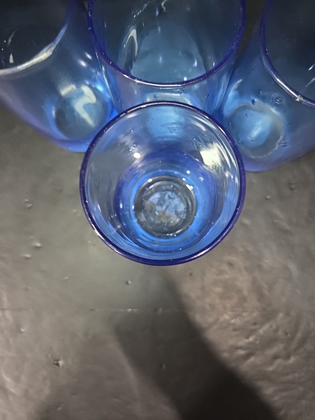 Threshold Large Blue Glass Tumblers, Handblown Bubble Glasses, Set Of 4 - Thumbnail 6