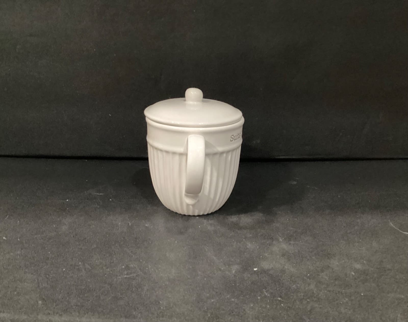 Mud Pie Stoneware "Suits me to a tea" Coffee/Tea Mug with Lid - Thumbnail 9