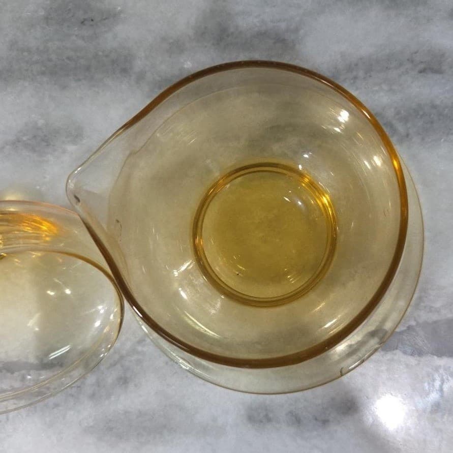 Indiana Glass Amber Gravy Boat, Vintage Tiara Sandwich Lidded Creamer Underplate - Thumbnail 8