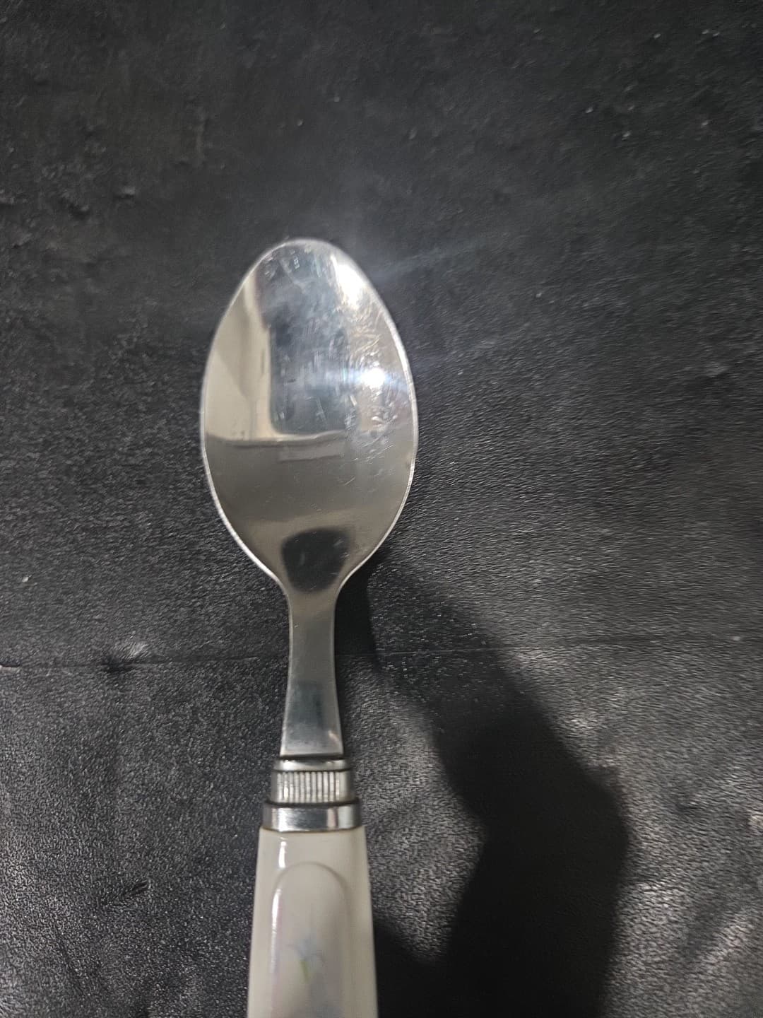 Corelle Shadow Iris Spoon, Corning Flatware, Plastic Handle Utensil, Vtg Spoon - Thumbnail 5
