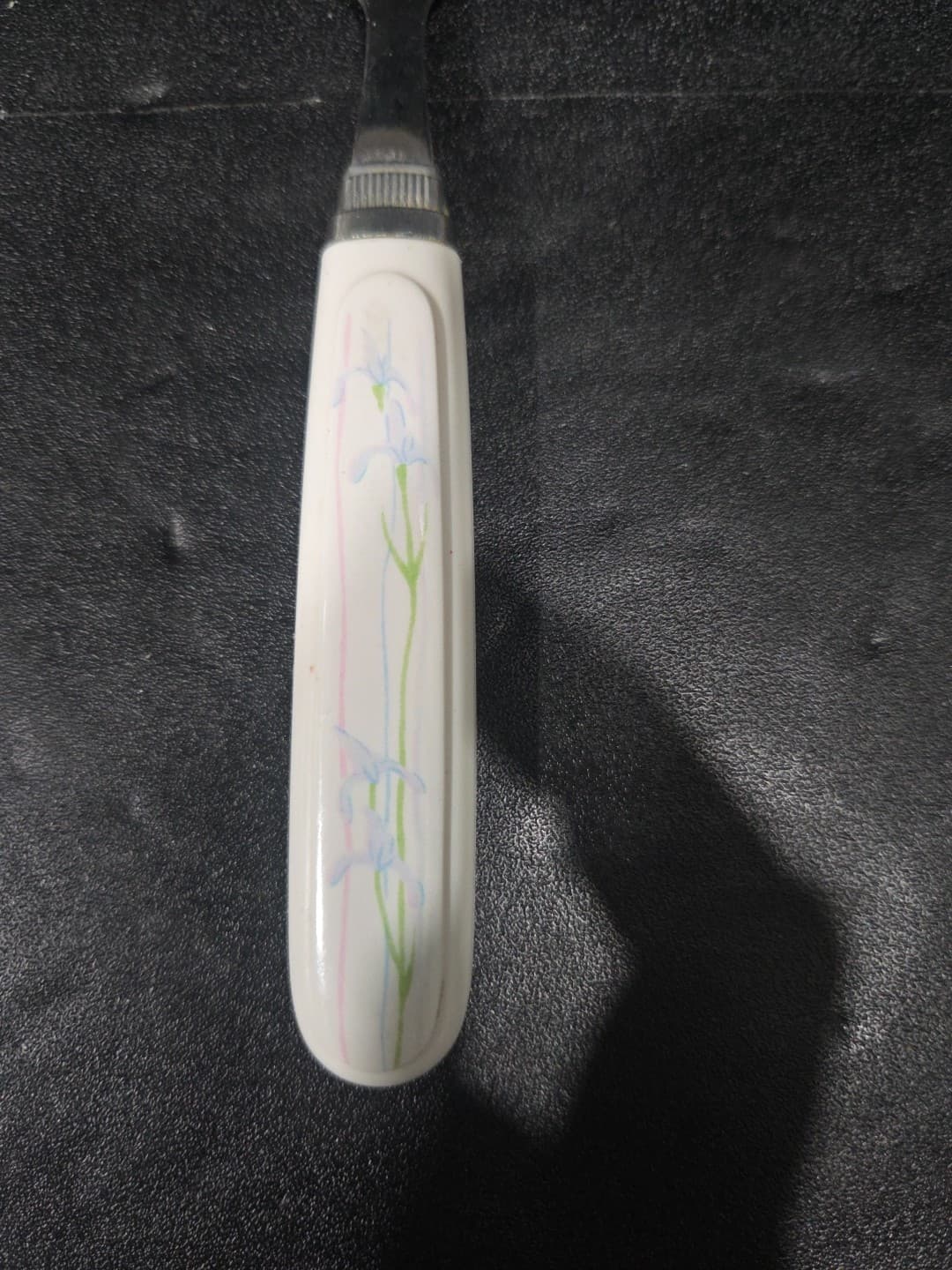 Corelle Shadow Iris Spoon, Corning Flatware, Plastic Handle Utensil, Vtg Spoon - Thumbnail 4